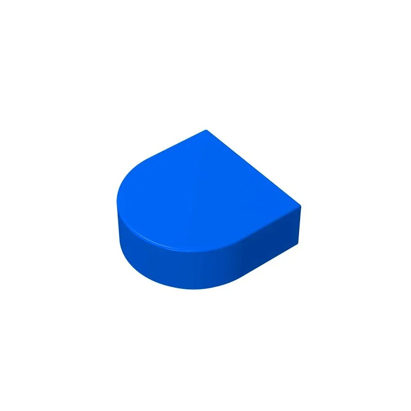 Gobricks Tile Round 1 x 1 Half Circle Extended | Compatible Brick Building Block detail view