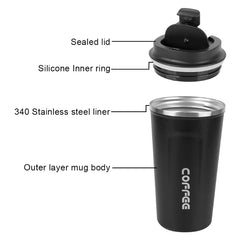 Thermo Cafe Double Stainless Steel Coffee Mug for Tea Water Coffee 380/510ML Leak_Pro alternate view