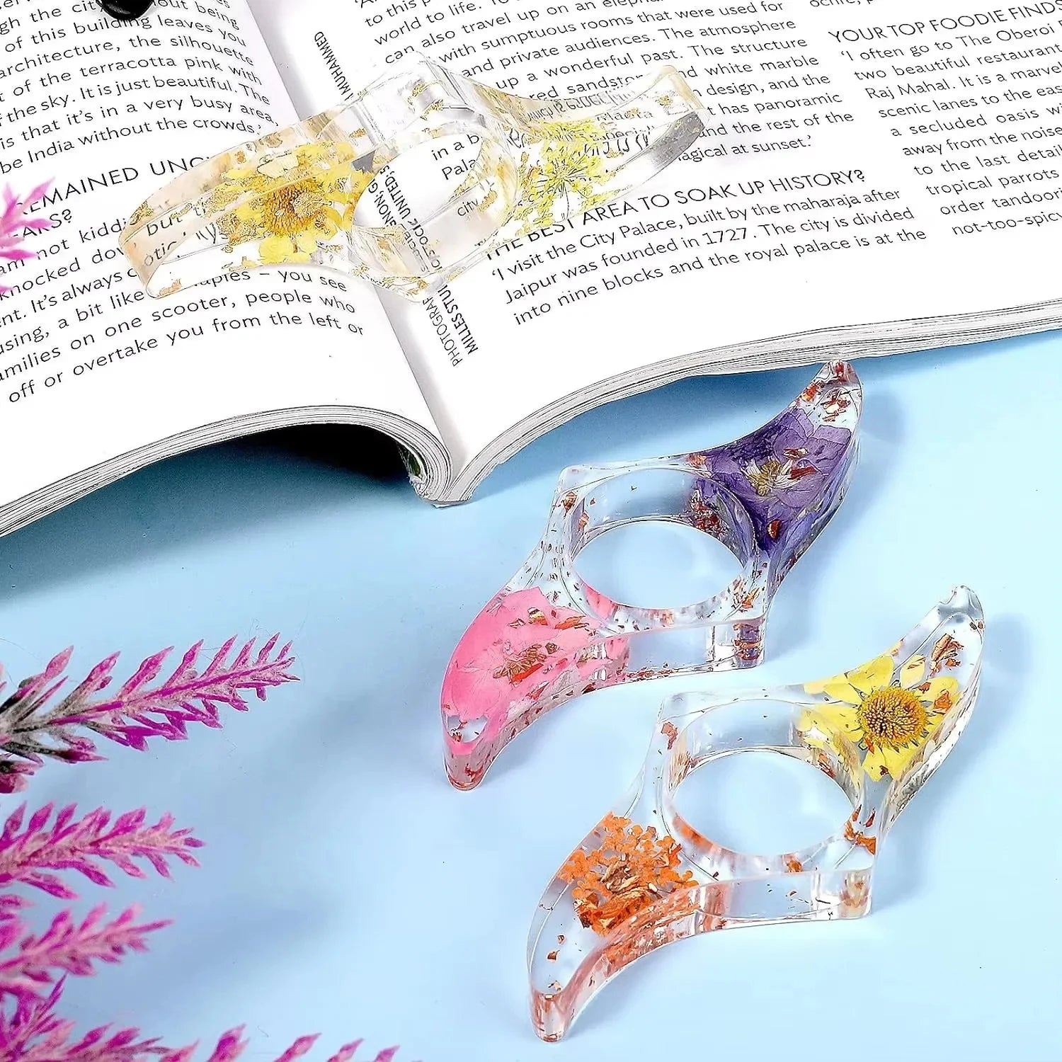 Finger Ring Bookmark, Resin Bookmark, Book Stand, Creative Thumb Bookshelf, Thumb Page Clip, Student