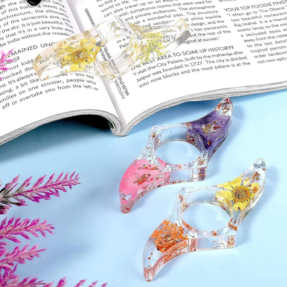 Finger Ring Bookmark, Resin Bookmark, Book Stand, Creative Thumb Bookshelf, Thumb Page Clip, Student