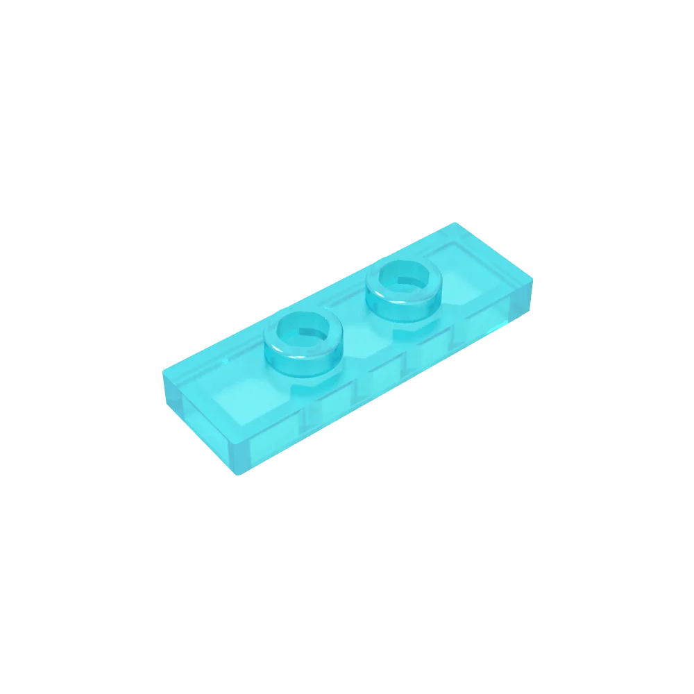Gobricks GDS-1504 Plate, Modified 1 x 3 with 2 Studs (Double Jumper) | Compatible Buil close-up view