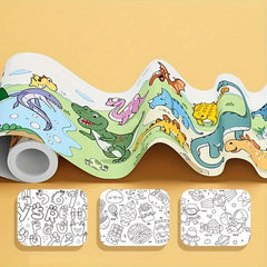 Children's Drawing Kit, 3m Long Doodle Paper Rolls, Doodle Scrolls, DIY Painting, Stimul detail view