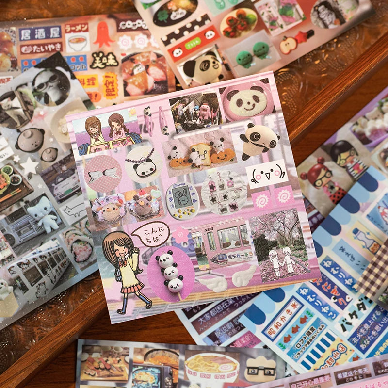 Mr Paper 30/60pcs Happiness Notebook Series Square Cut Film Sticker Book | Japan Ko additional angle