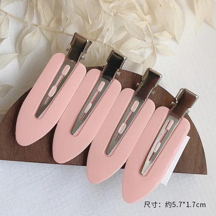 4pcs/lot No Bend Fix Fringe Barrette Seamless Hair Clips Side Bangs Makeup Washing Face Accessories Women Girls Headwear 2025New