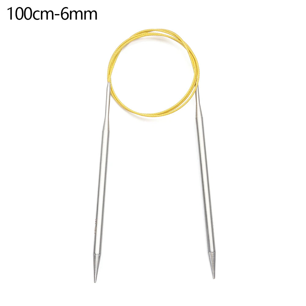 80/100cm Stainless Steel Circular Needle Round Weaving Knitting Needles Handmade Croc lifestyle view