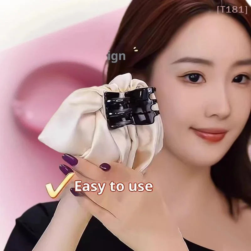 [E] Bow Hair Claw Clip Solid Color Black White Hair Shark Grab Clip Hair Style Tools Hair Accessories For Women Girl