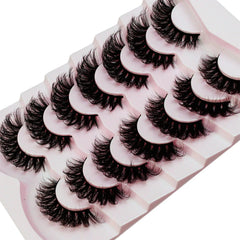 7 Pairs False Eyelashes Wispy Lashes Natural Look Fake Eyelashes Cat Eye Lashes Faux alternate view