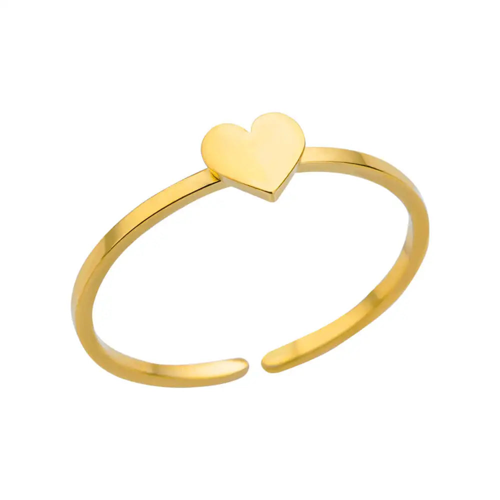 316L Stainless Steel Rings for Women Gold Color Never Fade Luxury Classic rings weddi lifestyle view