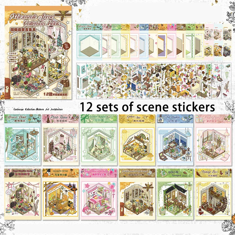 Mr. Paper Modern Art Architecture Sticker Book 29pcs | Miniature Room Design and DIY alternate view