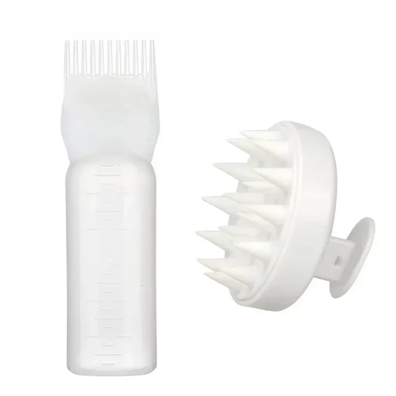 Silicone Shampoo Brush Head Scalp Massage Comb Hair Dye Tint Oil Applicator Bottle wi alternate view