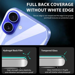 5-1Pcs Hydrogel Film For iPhone 16 15 14 13 12 11 Pro Max Mini Screen Protector 6 7 8 Plus Back Film Not Glass Phone Accessories