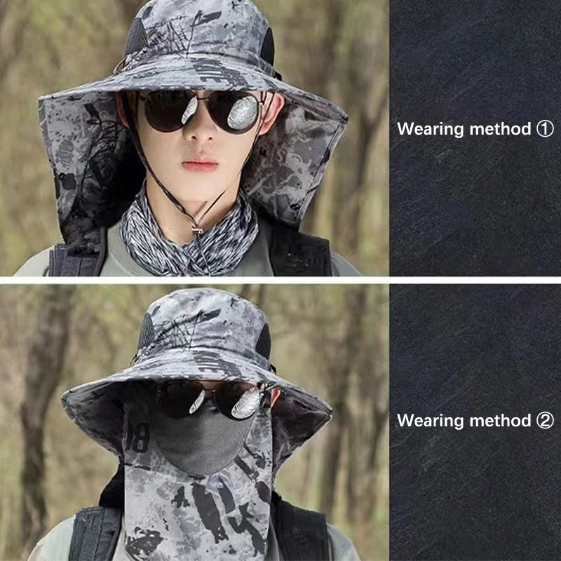 UV Protection Sun Hat | Outdoor Fishing and Hiking Cap with Neck Flap alternate view