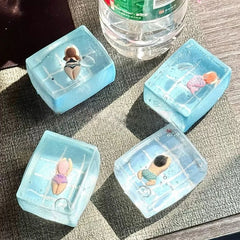 1pc Swimming Pool Squeeze Toys Maltose Stress Relief Slow Rebound Fidget Toy Mochi Squishy Stress Re