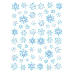 Snowflake Stickers for Winter Decor | Blue Grey White Pack of 60
