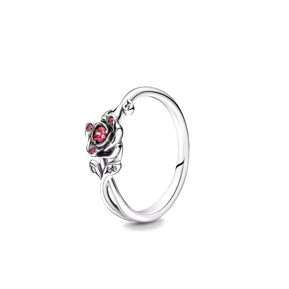 Hot Selling 925 Silver,Heart-shaped,Floral,Butterfly Ring,Size 6 7 8 9,Suitable for Euro detail view