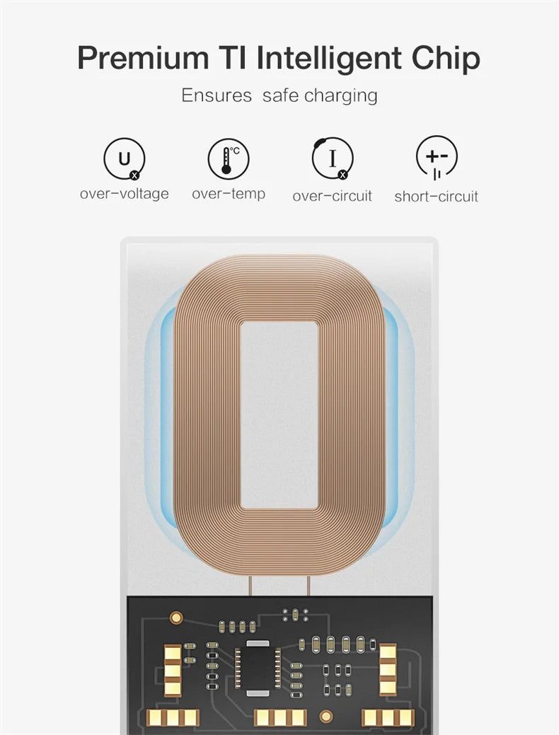 Universal Wireless Charging Receiver with Type-C Connector – Fast & Easy Charging - Onlytenbucks.com