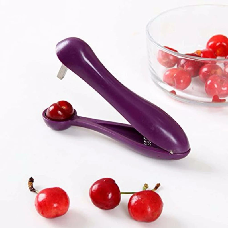 Cherry Pitter Fruit Seed Remover Olive Pit Stoner Tool Vegetable Corer Kitchen Gadgets A detail view