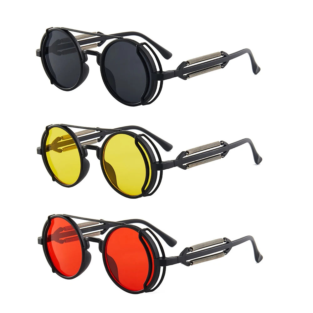 Classic Gothic Steampunk Sunglasses Brand Designer Men detail view