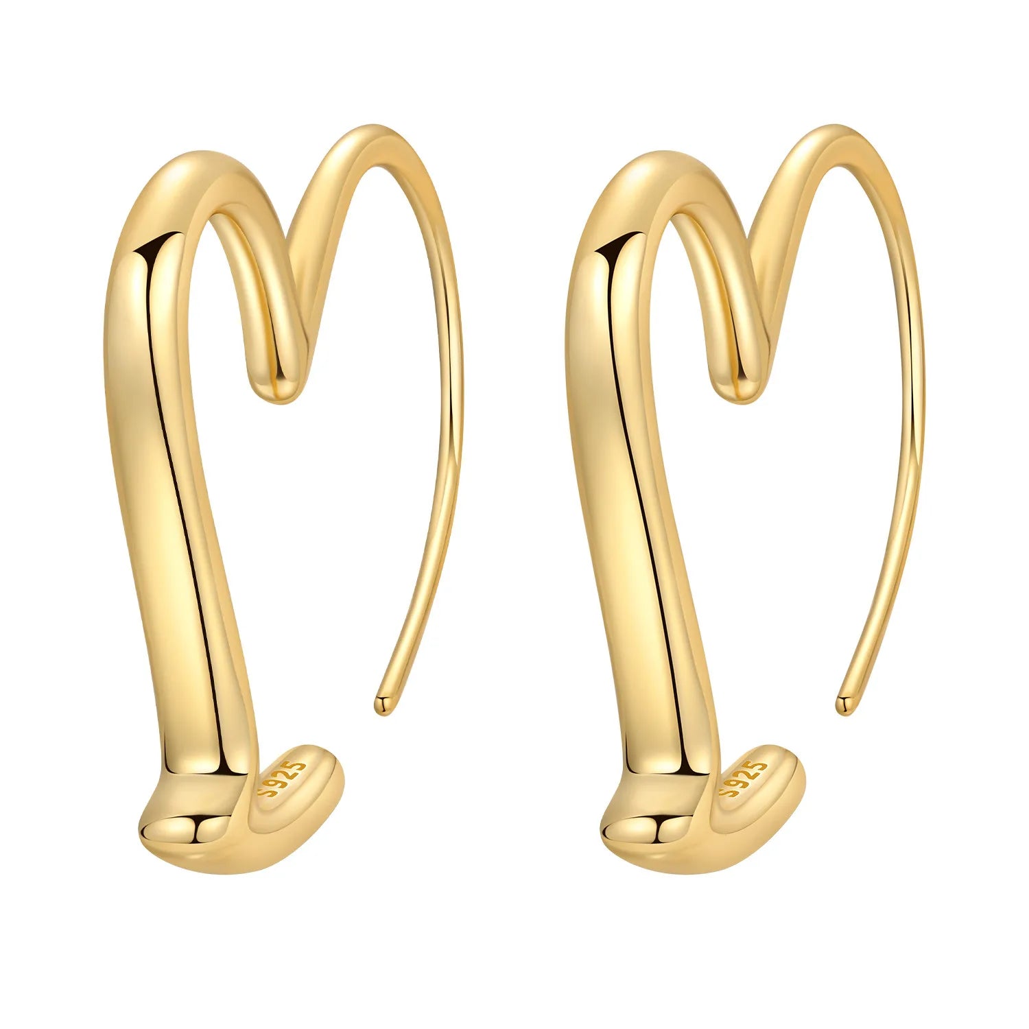 Orstarry S925 Sterling Silver 18k Gold Modern Square Earrings Hoop Earrings For Women Je detail view