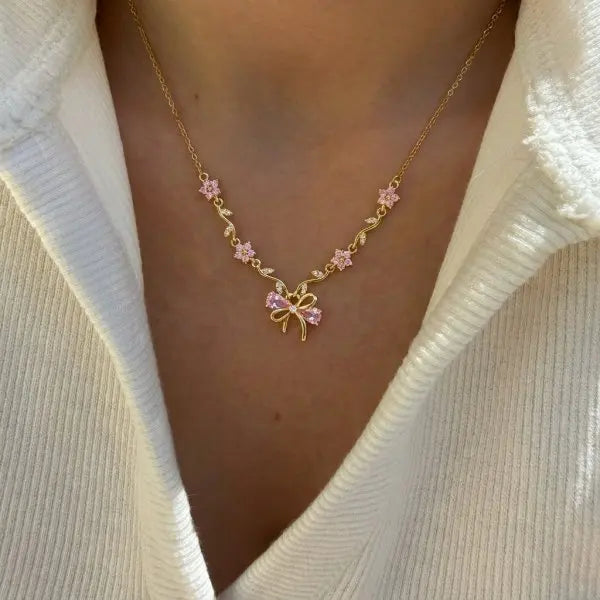 Sparkling Cherry Blossoms Butterfly Bracelet Women's Fashion Temperament Wave Moon Fl lifestyle view