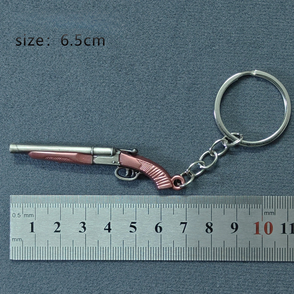 Mini Keychain Pendant Peace Elite 98k Alloy Gun Model PUBG Battlefield Boy Toy Handsom close-up view