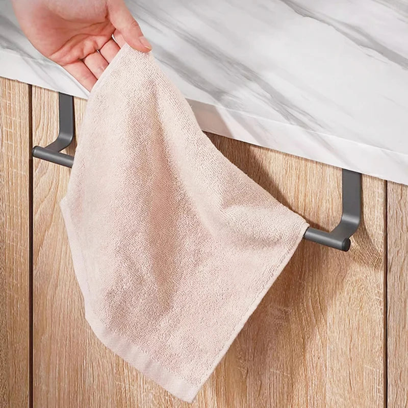 Stainless Steel Towel Rack | Kitchen and Bathroom Under Sink Organizer detail view