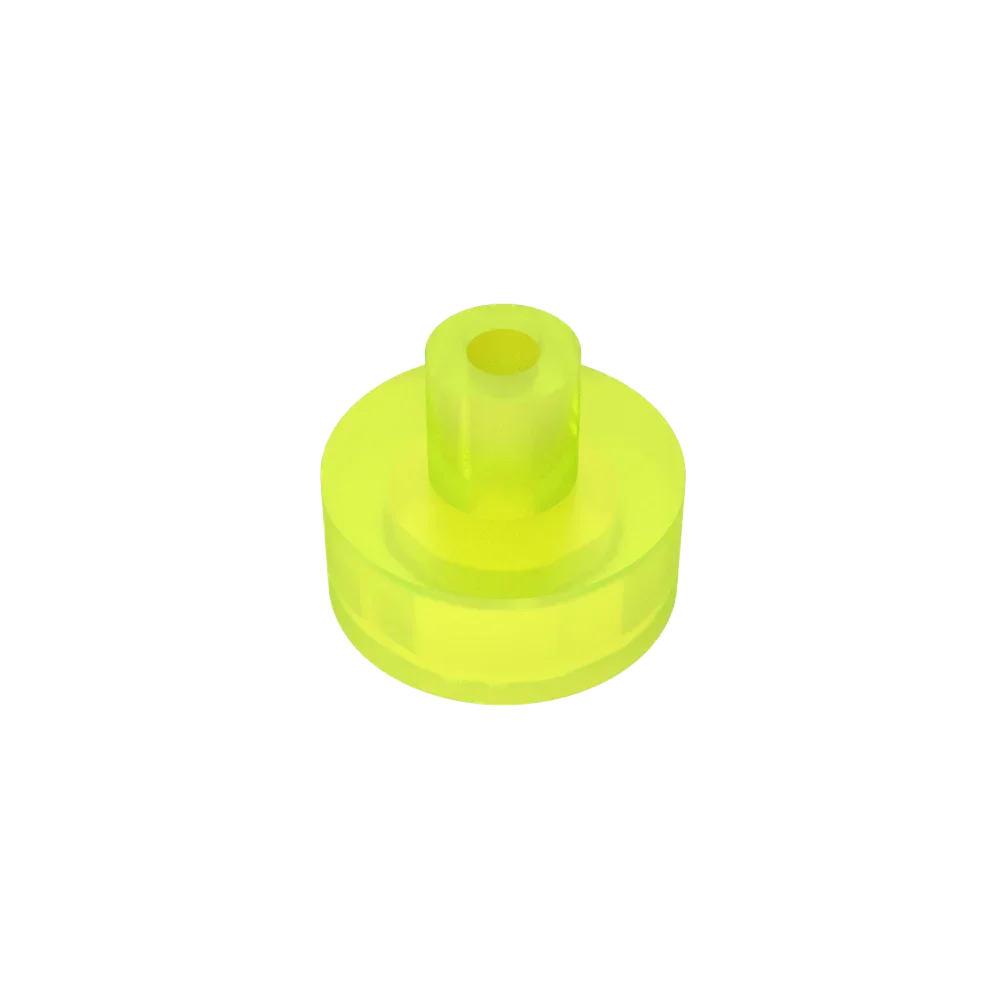 Gobricks Tile Round 1x1 with Bar and Pin Holder | Compatible Building Block additional angle