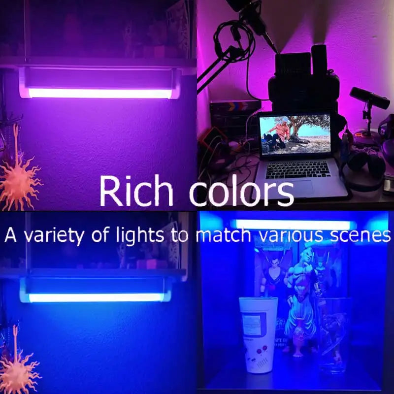 Colorful Tube Light RGB Light | Portable USB LED Lamp for Room Decor and Photography lifestyle view