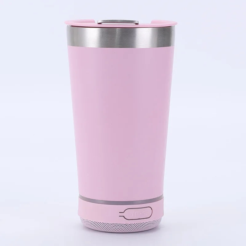 Steel Double Wall Vacuum Insulated Beer Cups 16oz Bluetooth Speaker Water Coffee Bottle detail view