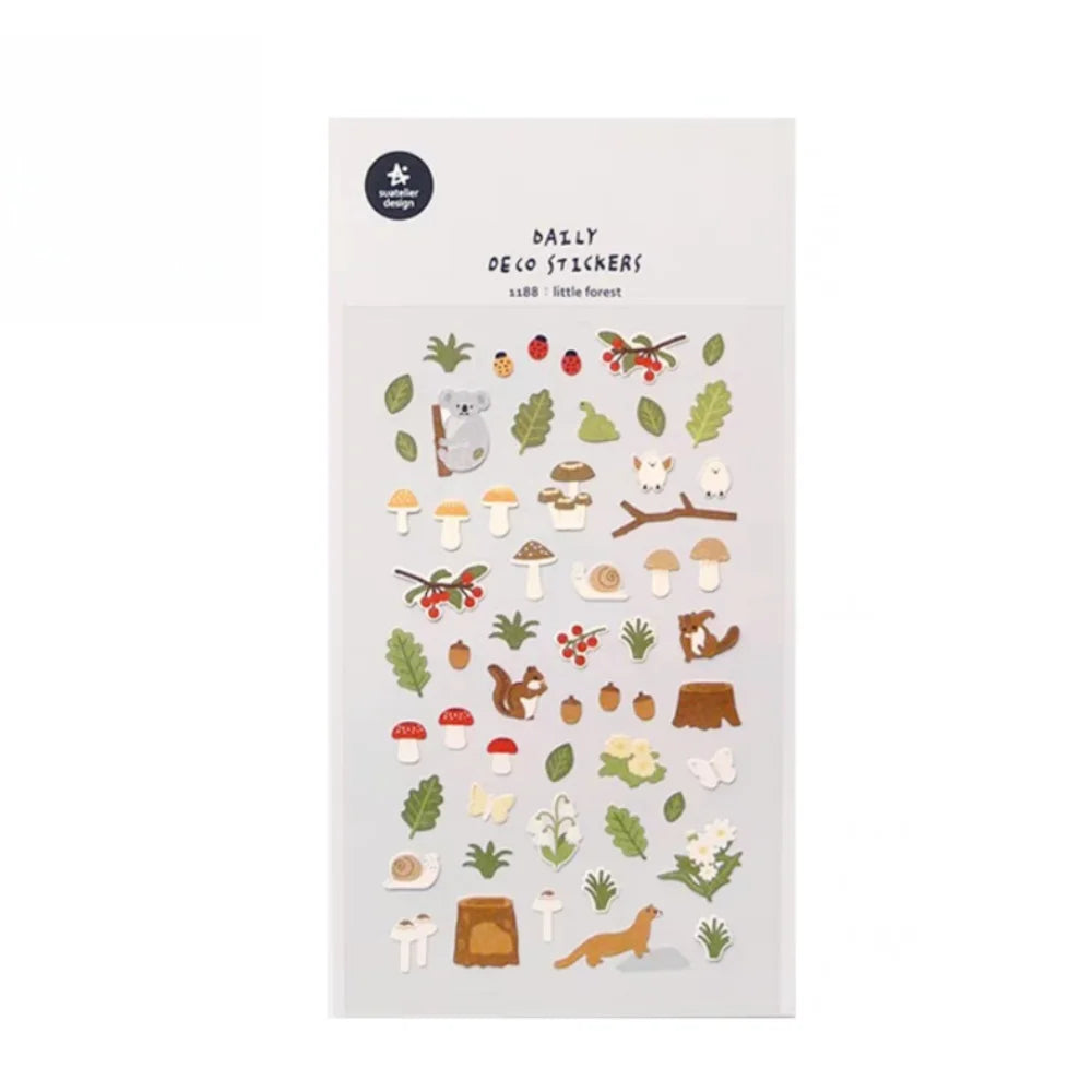 Korean Import Brand Suatelier Little Forest Animals Paper Sticker Scrapbooking Diy Jo alternate view