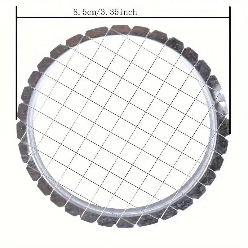 1pc Round Grid Cutter Slicer | Stainless Steel Vegetable Chopper additional angle