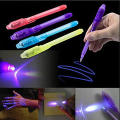 4pcs/lot Luminous Light Pen Magic Purple 2 In 1 UV Black Light Combo Drawing Invisibl alternate view
