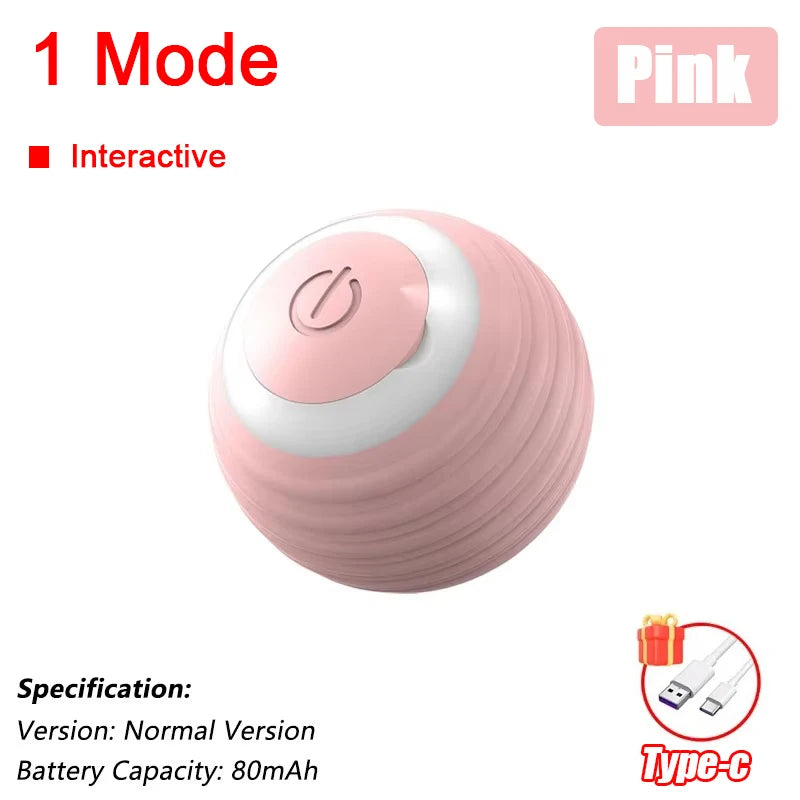 New Cat Interactive Ball Toy Automatic Rolling Ball Faux Tail Rechargeable Smart Pet lifestyle view
