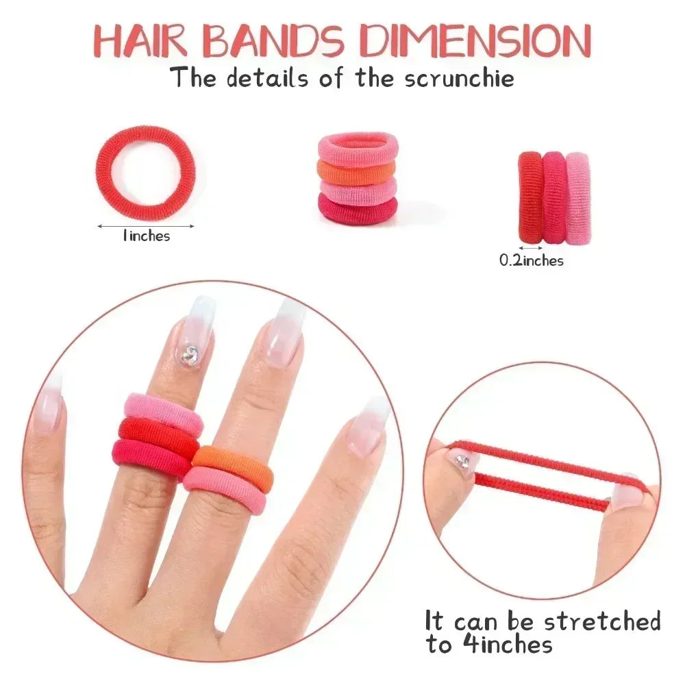 Scrunchie Rubber Band Kid Hair for Girls Ponytail Hold additional angle