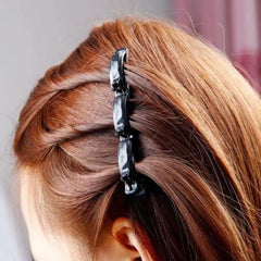 3 PCS Double Braiding Three-Word Clip Bangs Retro Style Hairpin Simple Hair Accessory fo detail view