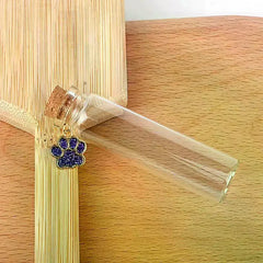 Pet Fur Memorial Glass Bottle Cat Whiskers Storage Bottle With Cork Stopper For Stori alternate view