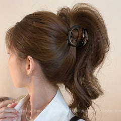 1pc Premium Acetate Hollow Shark Clip 2026 New Back of Head Hair Claw for Women Thin Hair Volumizing