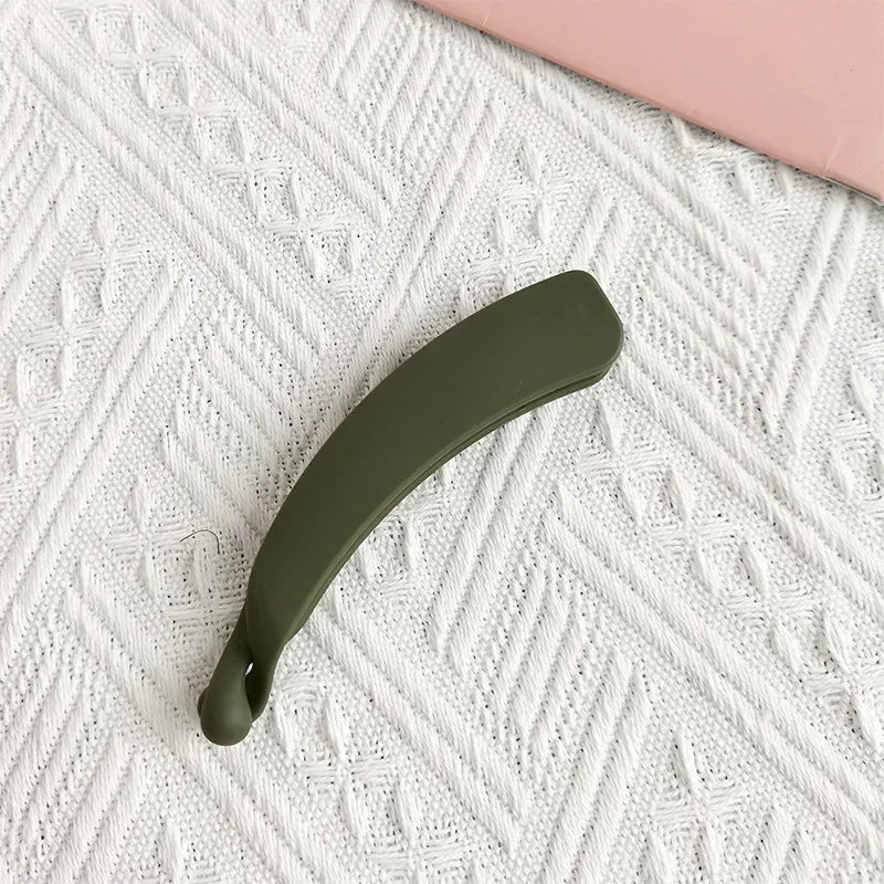 Solid Color Frosted Banana Clip Fashion Banana Ponytail Holder Korean Style Hair Clip Hairpins Barrettes Women Hair Accessories
