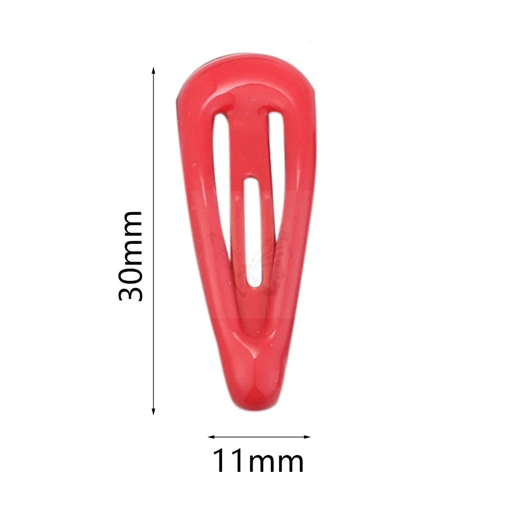 30pcs 3cm Colorful BB Hair Clips Girls Water Drop Shape Hairpin Cute Princess Barrett alternate view