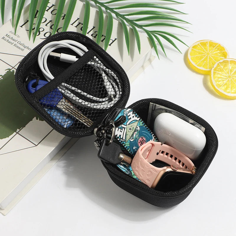Portable Mini Hard Shell Digital Gadget Storage Bag | EVA Travel Organizer lifestyle view