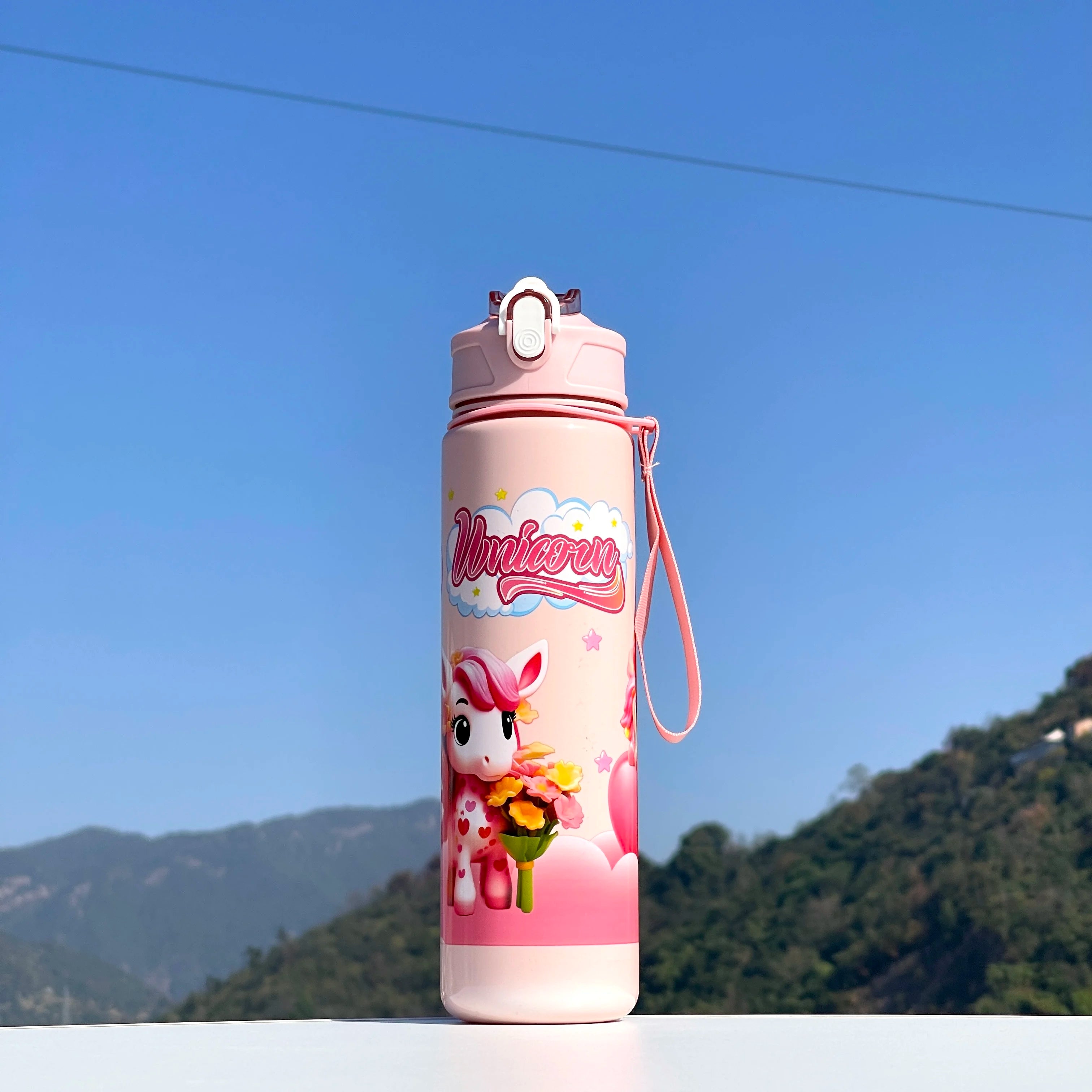 A Unicorn Straw Cup, Cute and Portable, with a Large Capacity, Especially Suitable fo alternate view