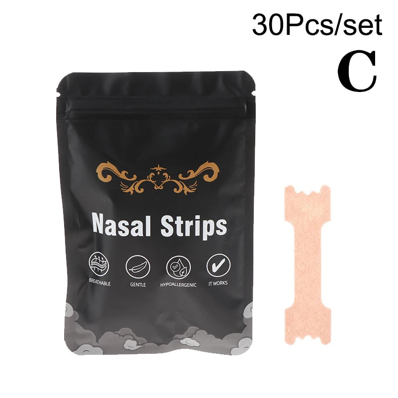 Breath Nasal Strips | Anti-Snoring Nose Patches for Better Sleep close-up view