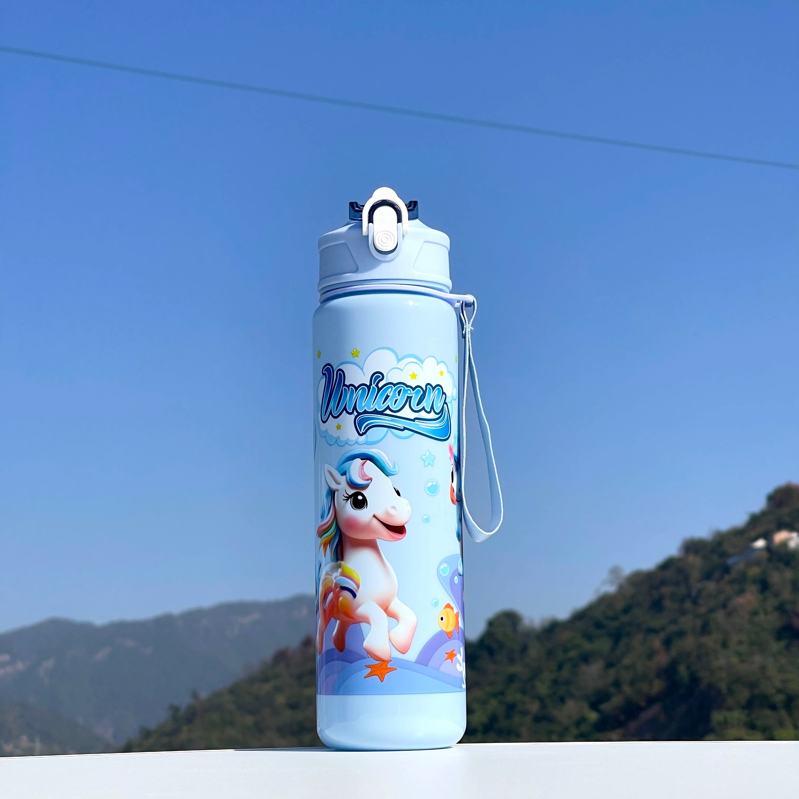 A Unicorn Straw Cup, Cute and Portable, with a Large Capacity, Especially Suitable additional angle