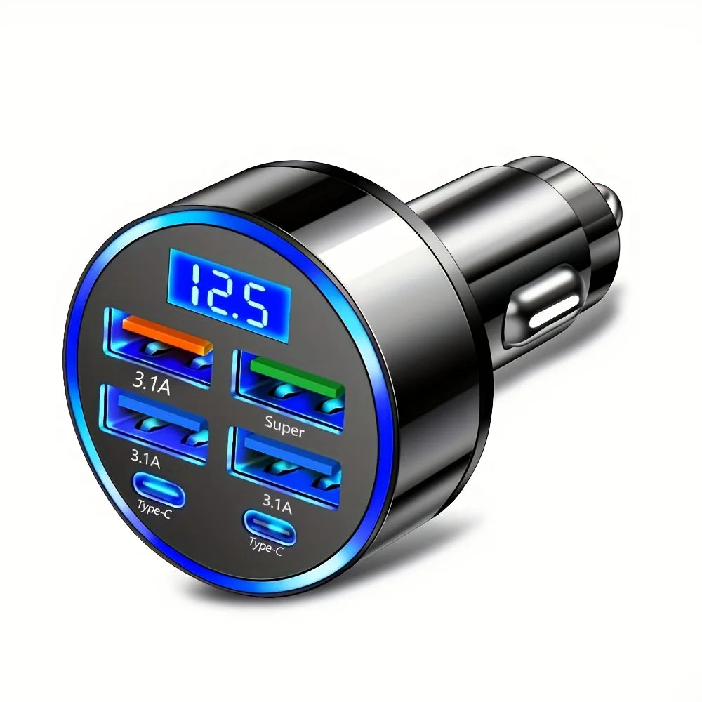 Black Car Charger Adapter USB Car Plug