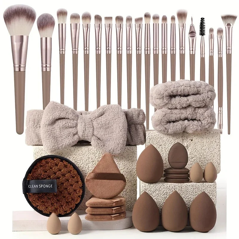 33pcs beauty set makeup kit large and small beauty sponges for flawless makeup applic alternate view