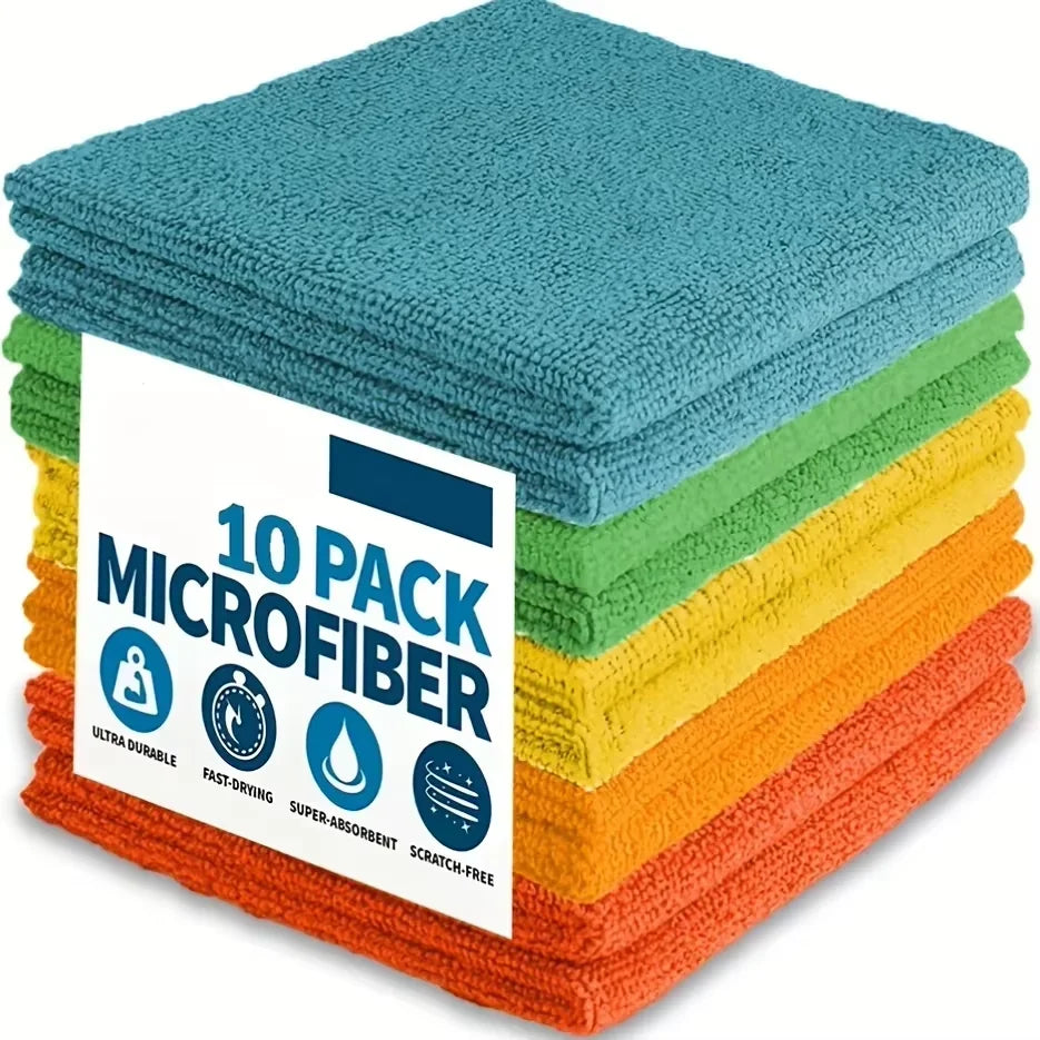 5/10/20pcs Kitchen Towel Ultra-fine Fiber Light Gray Cleaning Cloth Set Absorbent S additional angle