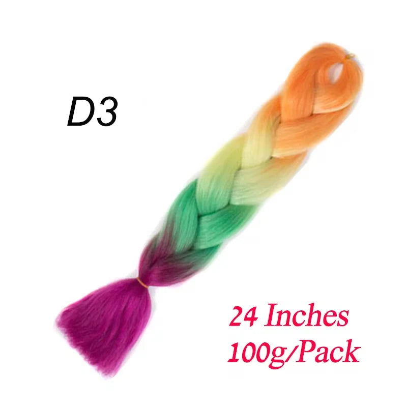Lihui Pre Stretched Jumbo Braid Hair Extensions 24 inch | Kanekalon Synthetic Hair additional angle