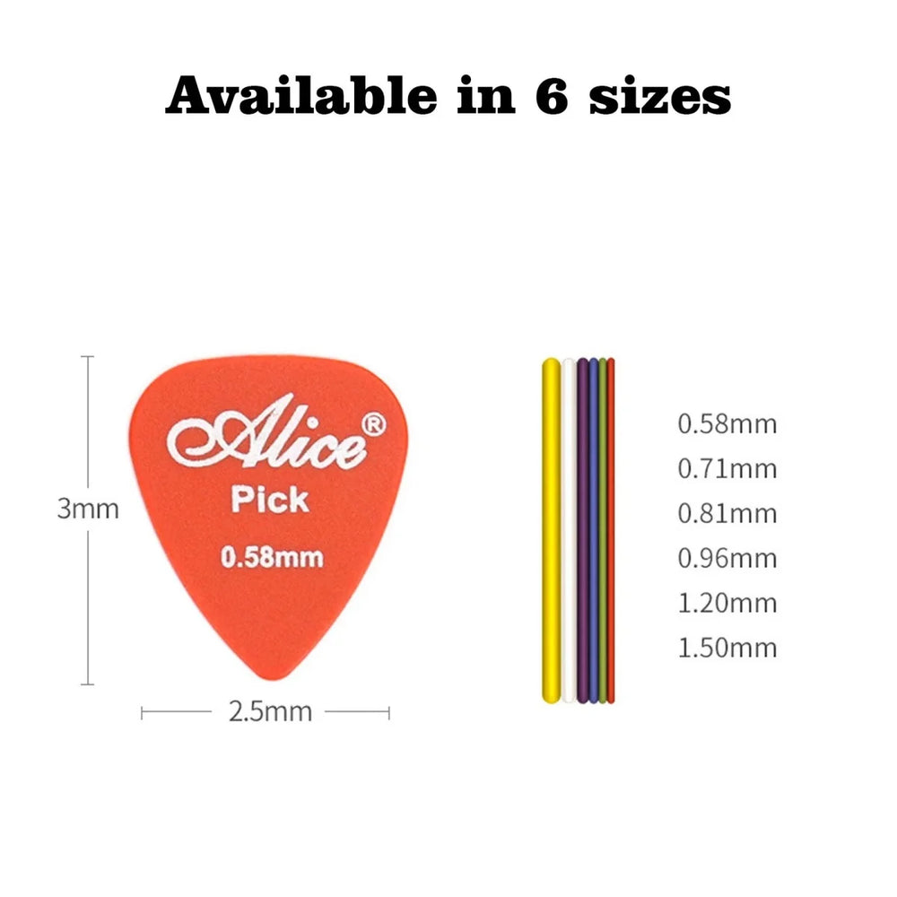 Alice 12/24/50/100 Pcs Mixed ABS Guitar Picks, Multicolor Premium Plastic Plectrum fo alternate view