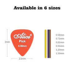 Alice 12/24/50/100 Pcs Mixed ABS Guitar Picks, Multicolor Premium Plastic Plectrum fo alternate view
