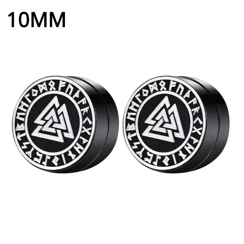 1Pairs Crystal Strong Magnetic Ear Stud Clip Earrings for Men Women, Punk Round Zircon close-up view